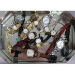 Eighteen various ladies & gent’s wristwatches.