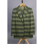 A green and grey chequered tweed suit jacket tailored by H. Huntsman & Sons Ltd. of Saville Row, 25
