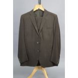 A chocolate brown suit jacket & matching trousers, tailored by H. Huntsman & Sons Ltd. of Saville