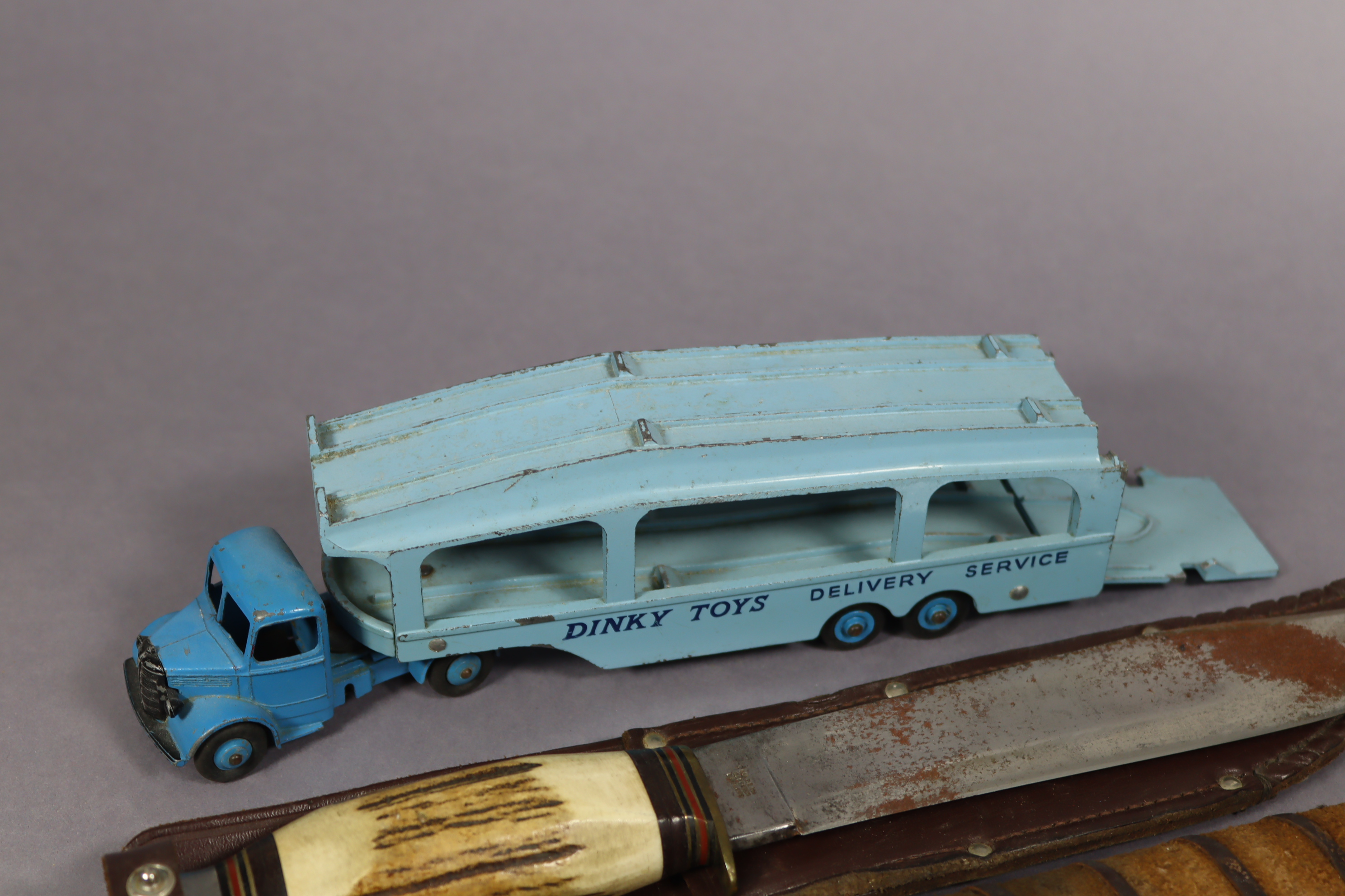 A Dinky die-cast scale model “Pullmore Car Transporter” (No. 982), unboxed; together with two - Image 3 of 4