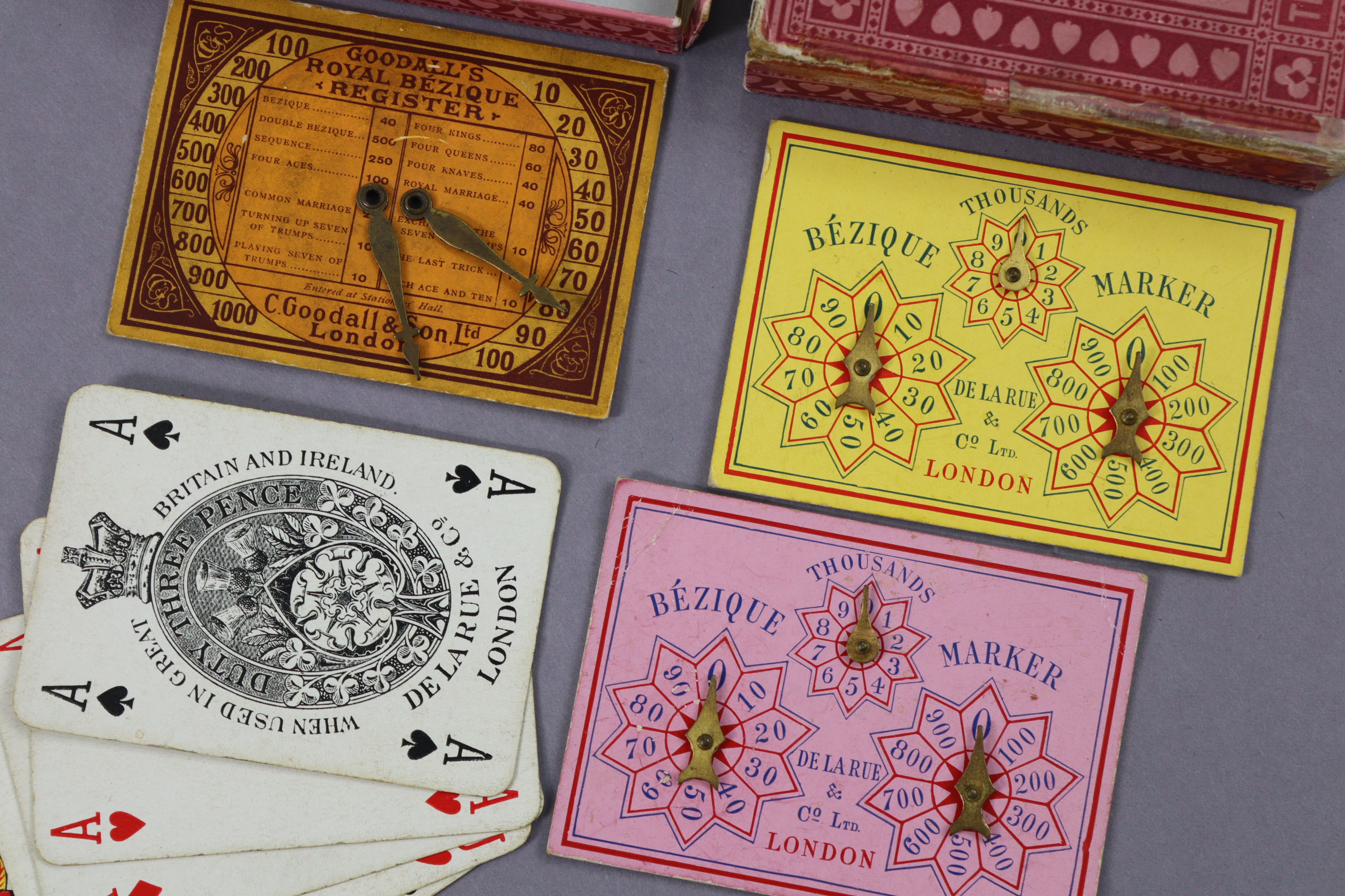 A Thos. De La Rue & Co. of London "Bezique And Polish Bezique" card game, boxed. - Image 2 of 3