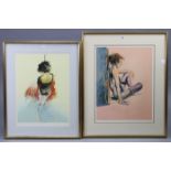 DONALD HAMILTON FRASER, R.A. (1979-2009) Two coloured prints on paper, one signed in pencil to lower