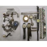 Watches and items of personal ornament: to include a bar brooch,