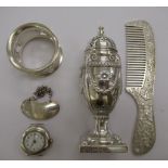 Silver and silver coloured metal items, viz.