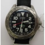 A Citizen Eco-drive Titanium Sapphire Royal Marines Commando WR 300 Edition wristwatch,
