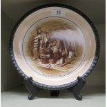 A Grimwades china wall plate 'Barnsfather - Old Bill', a souvenir of the Great War,