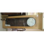 An early 20thC International Time Recording Co of Endicott, New York, light oak cased master clock,