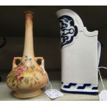 A Victorian Royal Worcester china triangular water jug,