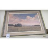 H Mentier - sheep in a landscape with trees oil on board bears a signature 18'' x 24'' framed