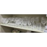 Royal Doulton and other crystal drinking glasses: to include tumblers,