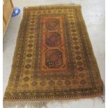 A Bokhara rug with three octagonal guls,