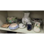 Decorative and domestic ceramics: to include a Stephen Folch stoneware oval dish,