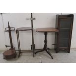 Small furniture: to include an Edwardian mahogany smoker's compendium,