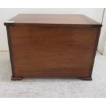An Edwardian mahogany coal box with straight sides and a hinged lid 13''h 18.