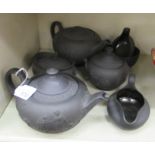 Wedgwood china black basalt teaware OS4