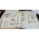 An uncollated folio collection of Punch and other prints,