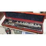 A Rudall Carte & Co rosewood flute,