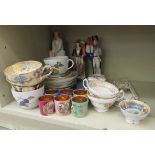 Decorative ceramics: to include cabinet cups and saucers,