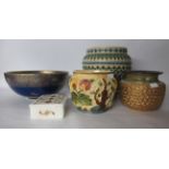 Decorative ceramics: to include a Carlton Ware china Mikado pattern lustre glazed fruit bowl 9.