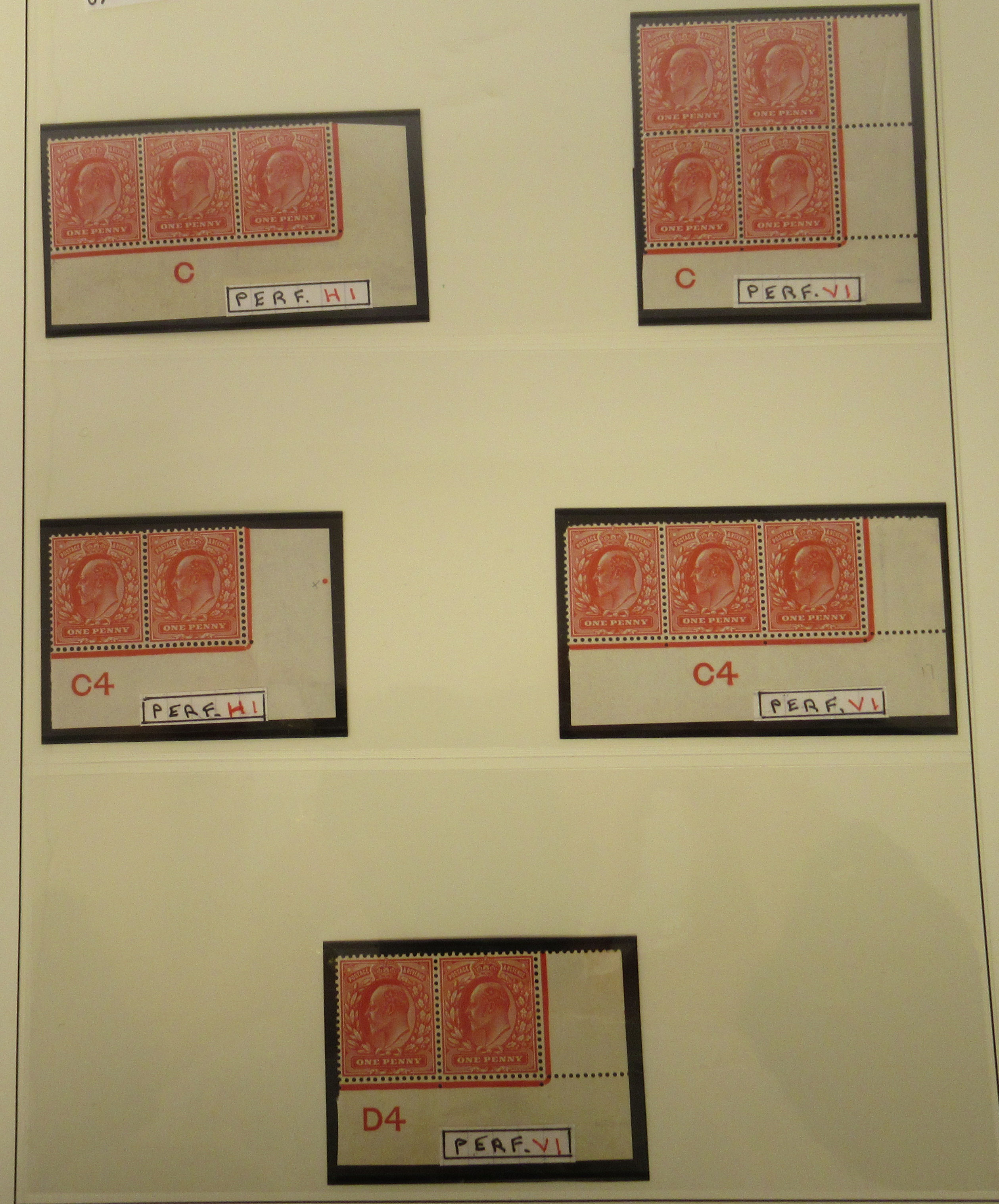 Postage stamps, Great Britain: King Edward VII corner blocks plates, - Image 3 of 5