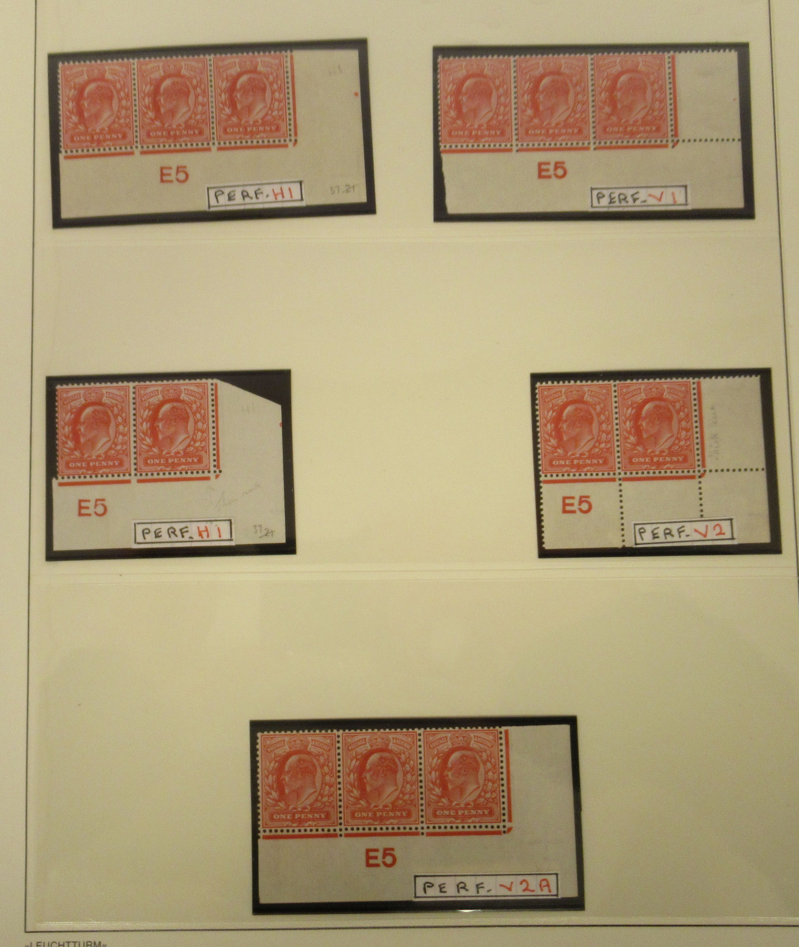 Postage stamps, Great Britain: King Edward VII corner blocks plates, - Image 6 of 6