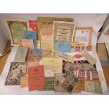 An uncollated collection of reproduced World War II related printed ephemera: to include a copy of