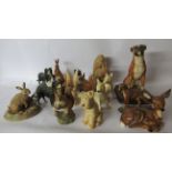 Composition and china model animals: to include dogs,