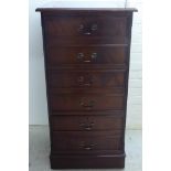 A modern mahogany filing cabinet,