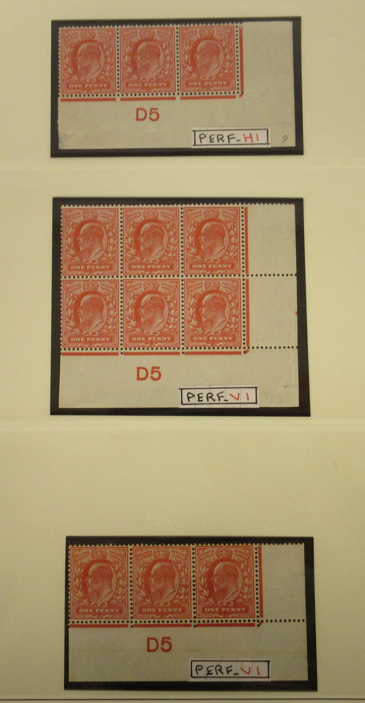 Postage stamps, Great Britain: King Edward VII corner blocks plates, - Image 5 of 6