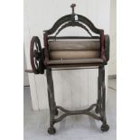 A late 19thC W J Harris & Co cast iron mangle,