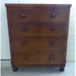 A mid Victorian five drawer dressing chest,