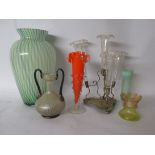 Decorative glassware: to include an early 20thC Murano twin handled urn 6.