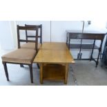 Furniture: to include an early/mid 20thC oak two tier coffee table,