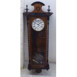 A late 19thC ebonised and mahogany cased Vienna regulator;