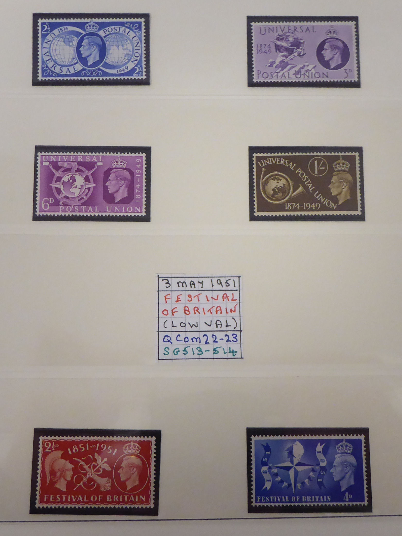 Postage stamps, Great Britain: King George VI commemoratives, comprising Coronation, Victory, - Image 4 of 5