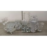 Glassware: to include decanters, champagne flutes,