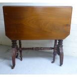 A late Victorian walnut Sutherland table,