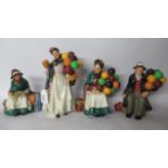 Four Royal Doulton china figures, viz.