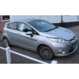 A 2009 silver Ford Fiesta Titanium 96 five door hatchback, approx.78,000 recorded miles, 1.