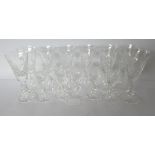 A set of eight Waterford Crystal Kenmare pattern sherry glasses;