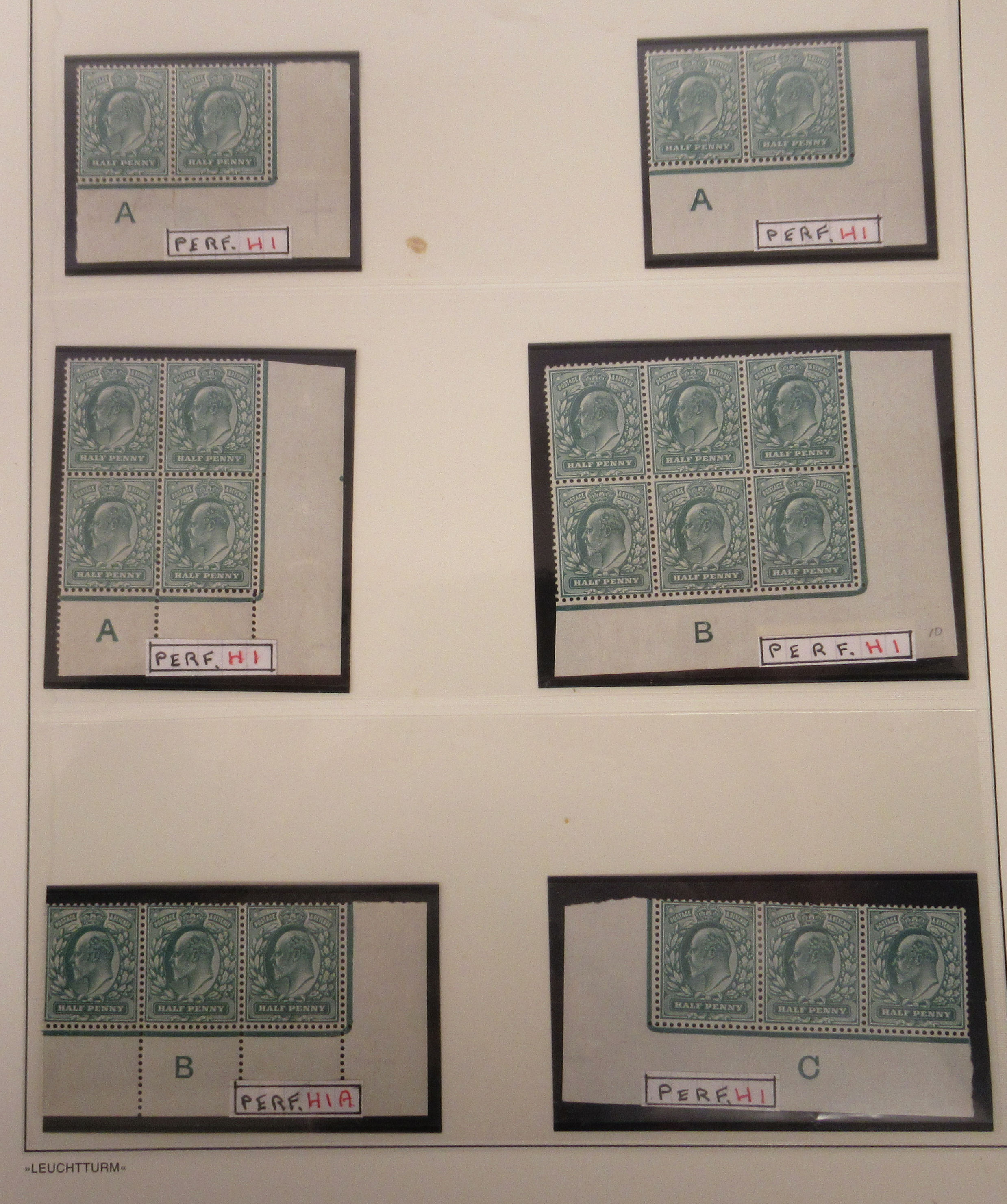 Postage stamps, Great Britain: King Edward VII corner blocks plates, - Image 2 of 5
