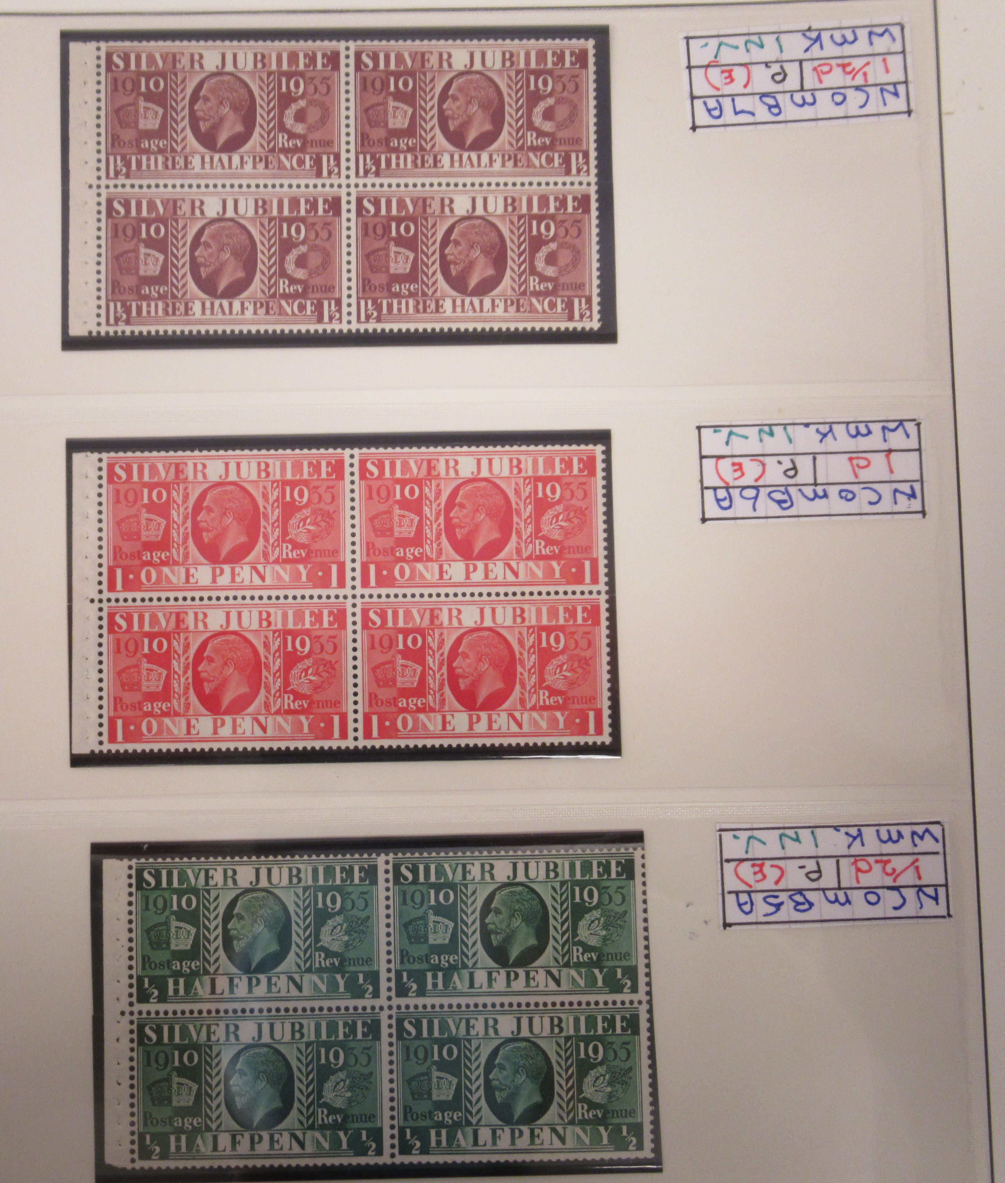 Postage stamps, Great Britain: eleven King George V Commemorative six and four block booklet panes, - Image 4 of 5