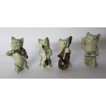Four Beswick china Cat Band models,