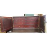 A mid 19thC mahogany tabletop collector's cabinet,
