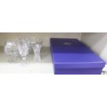 Glassware: to include a set of six Edinburgh Crystal wine glasses boxed OS6