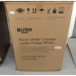 An (as new) Bush M55 85 UCL undercounter larder fridge 33''h 22''w CA