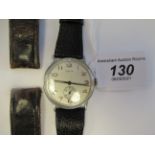 A 1940s Vetta German World War II German officer's military, stainless steel cased wristwatch,