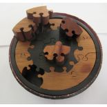 A three dimensional hardwood jigsaw puzzle 4.