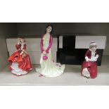 Three Royal Doulton china figures, viz. 'Best Wishes' HN3426 6.