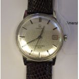 A 1950s Omega Seamaster 600 stainless steel cased wristwatch, the movement with sweeping seconds,